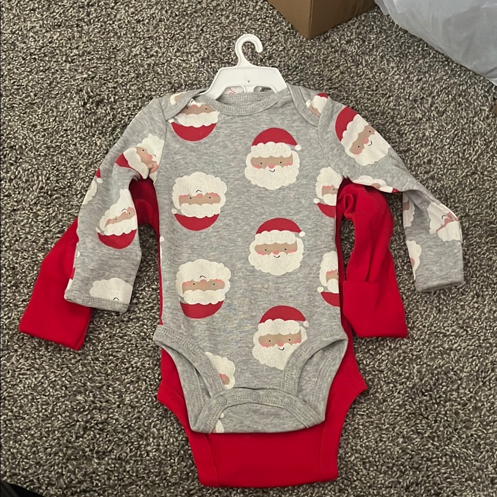 Red My First Christmas Baby Onesie - Picture 2 of 3